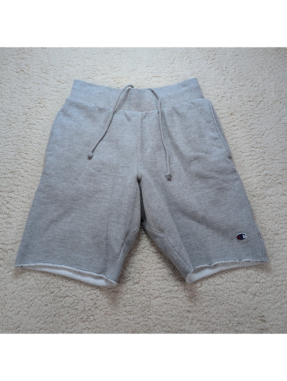 Champion Reverse Weave Sweat Shorts Men’s Size Small Raw Hem Casual Gray